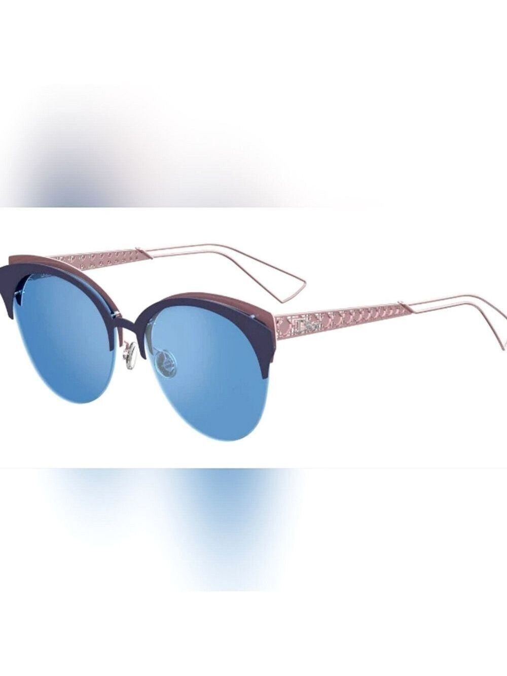 DIOR "DIORAMA CLUB" FBX/A4 55MM MATTE BLUE & PINK  DESIGNER WOMEN'S SUNGLASSES - Picture 8 of 8